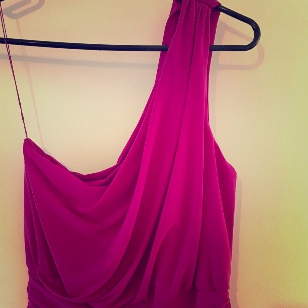Kira Dress one ShoulderVintage Fushia Womans Size Small